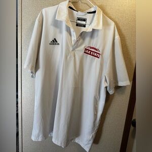 Adidas White Jax State Polo Shirt
